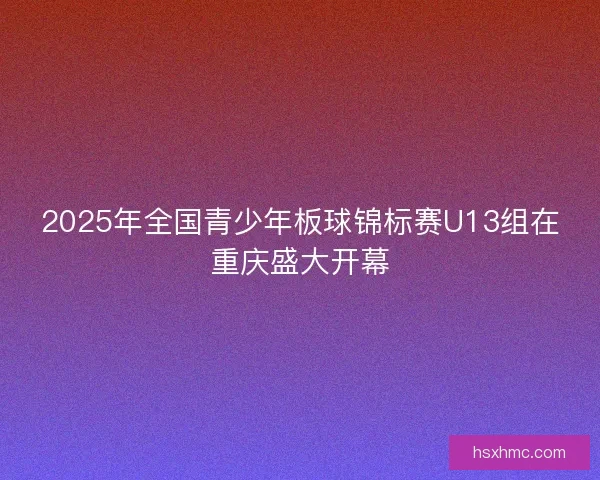 2025年全国青少年板球锦标赛U13组在重庆盛大开幕